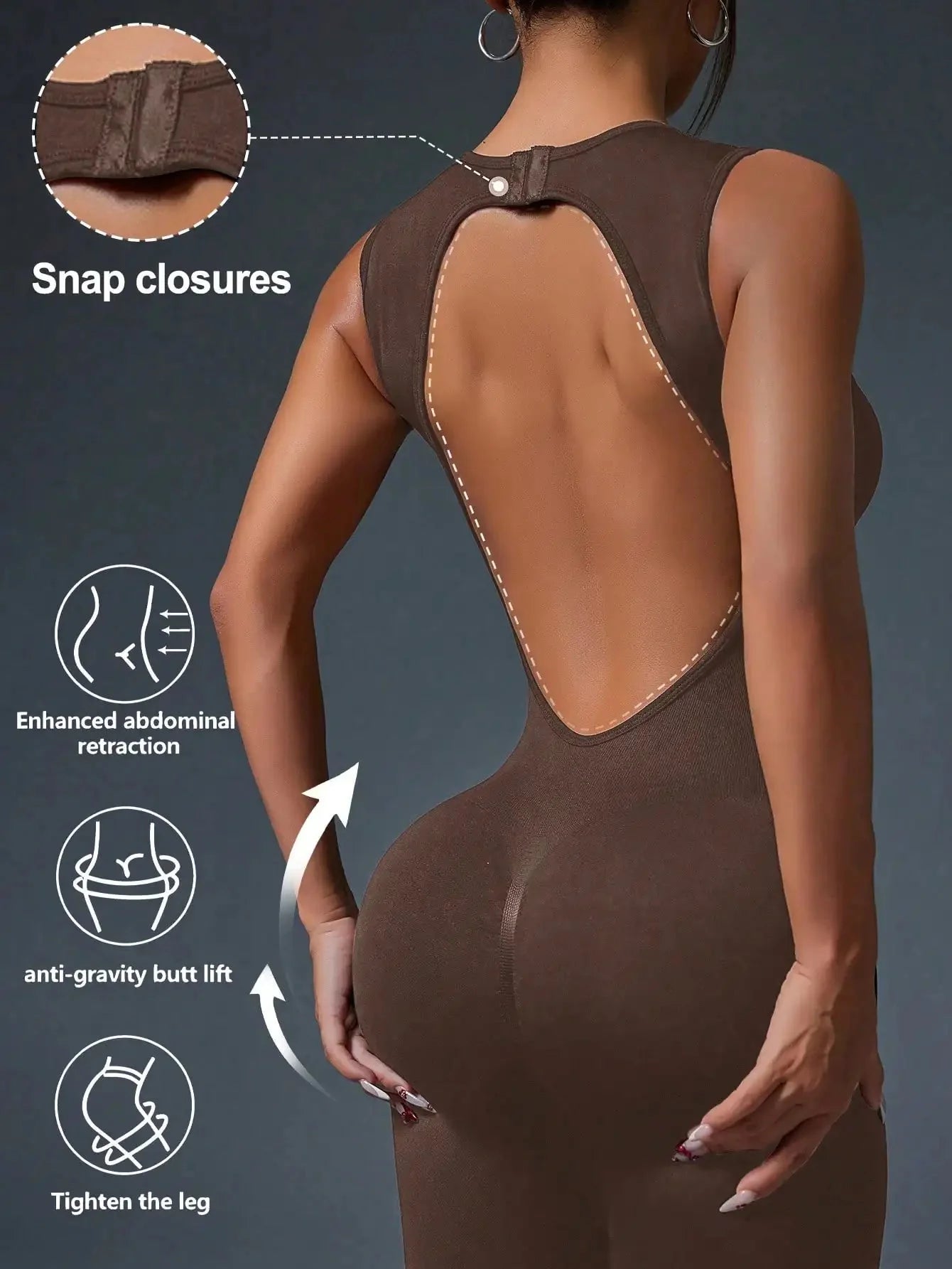 π§ββοΈ Seamless Sleeveless Yoga Jumpsuit with Zipper Closure