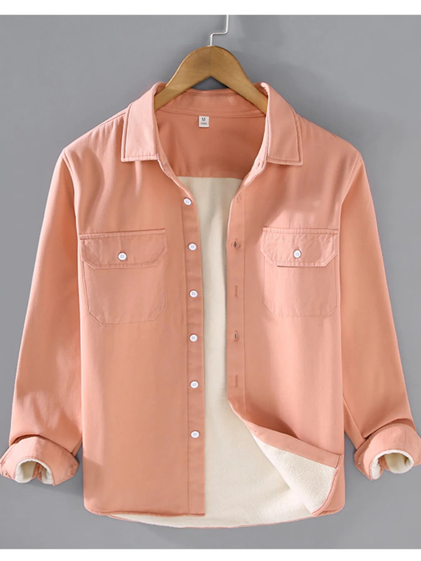 Men's Plus Size Button Up Long Sleeve Shirt