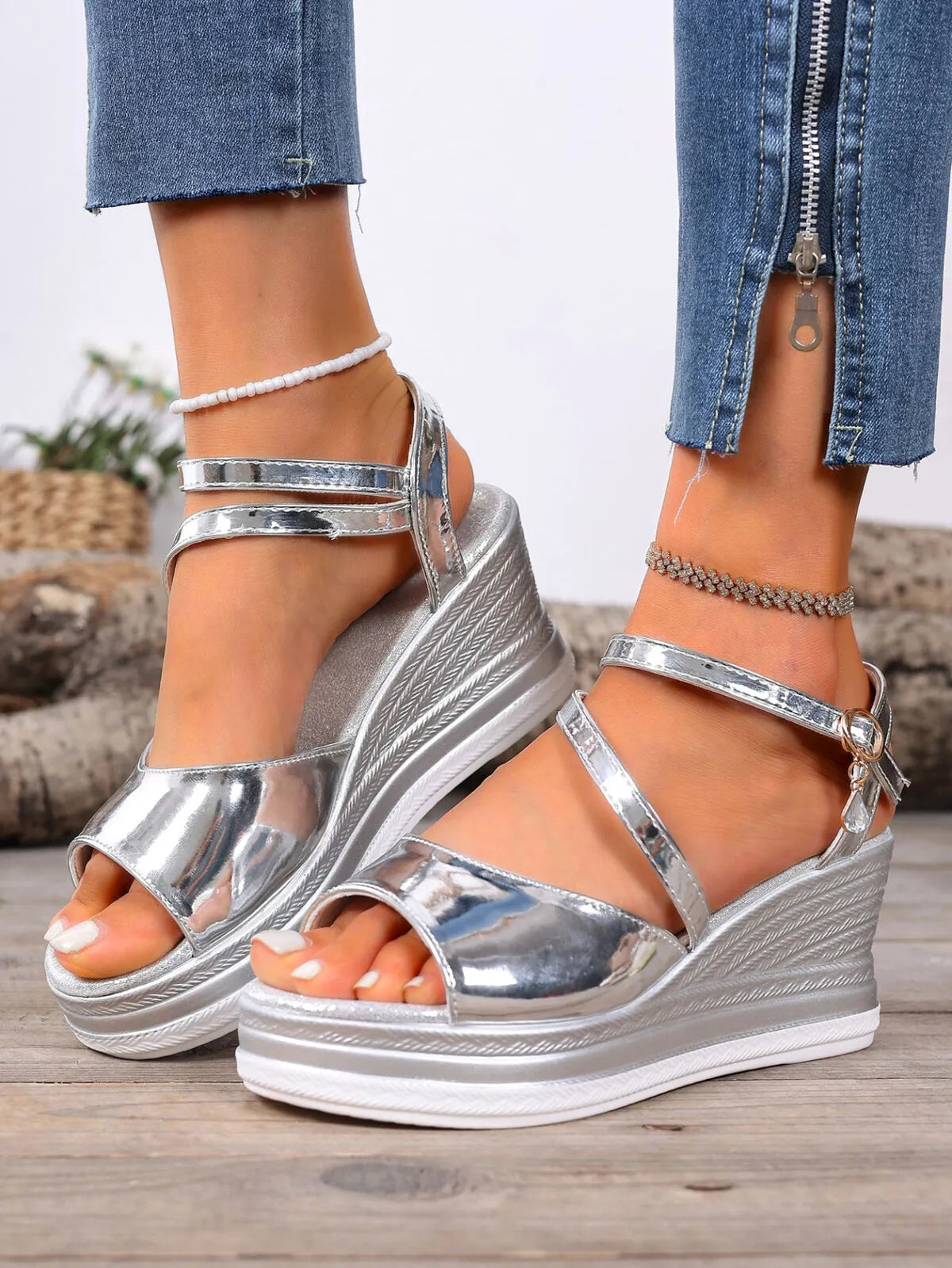 Open Toe Wedge Sandals