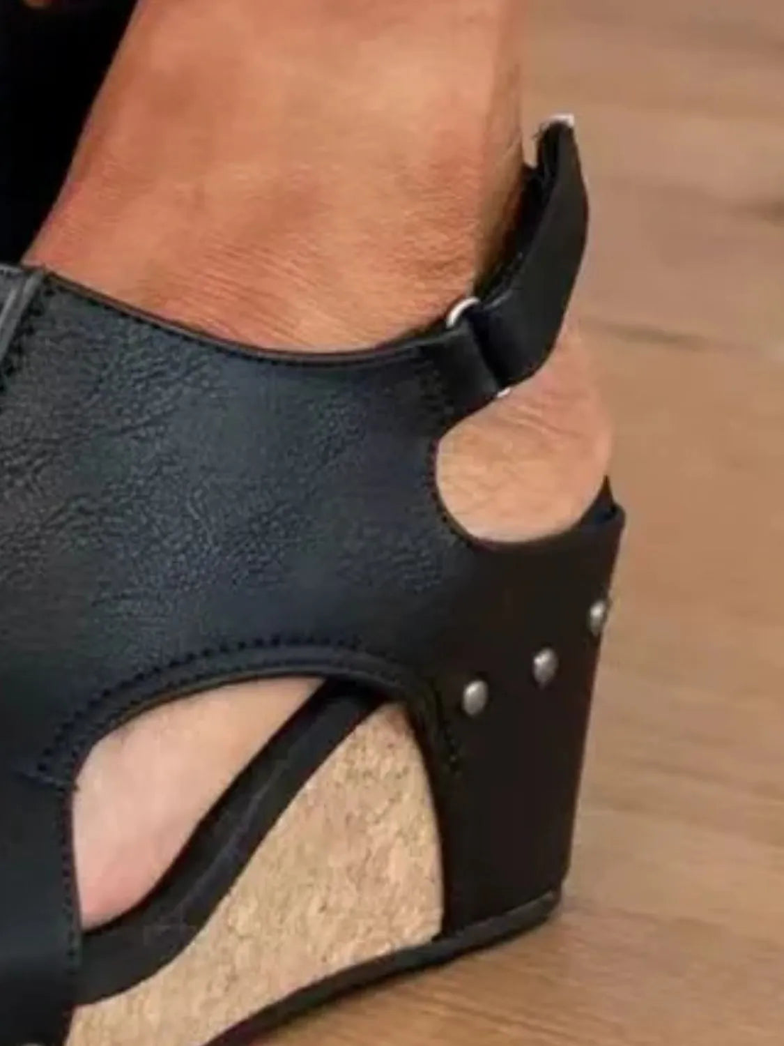 Peep Toe Wedge Platform Sandals
