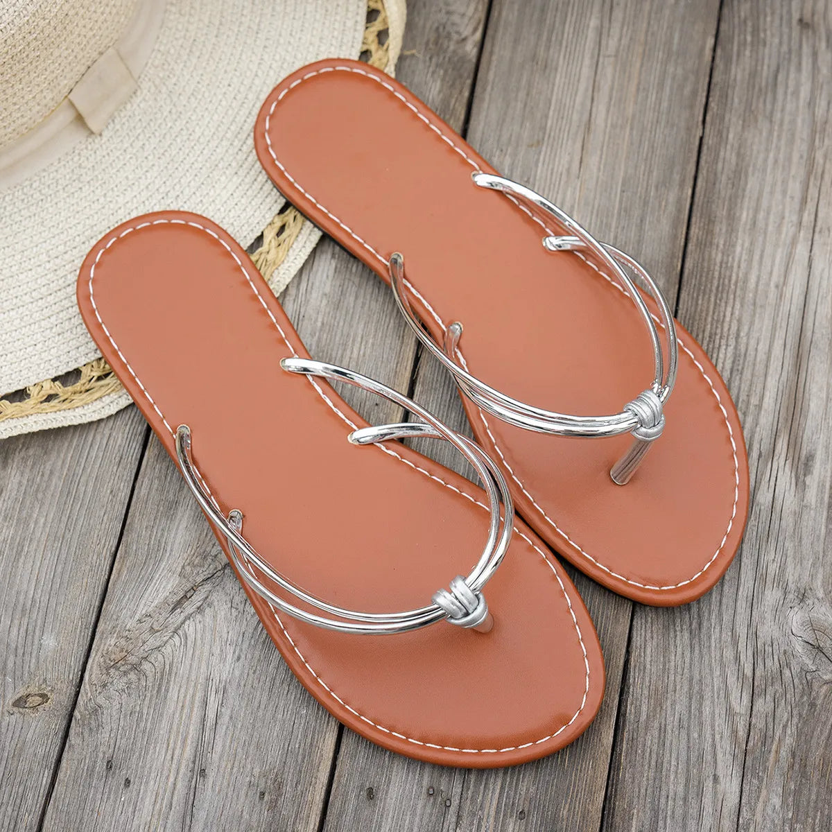 Toe Post Flats Sandals