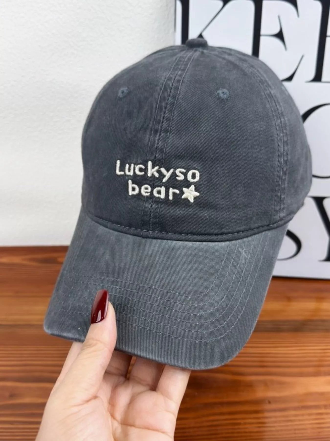 Luckyso Bear Embroidered Baseball Cap