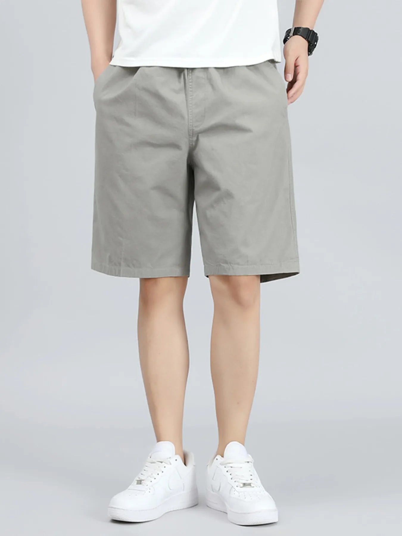 Men's Casual Elastic Waist Shorts