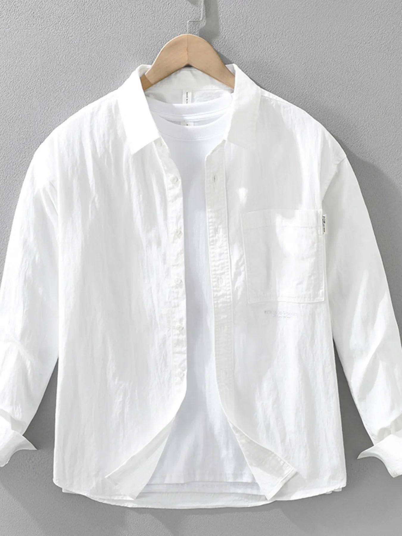 Men's Plus Size Button Up Long Sleeve Shirt