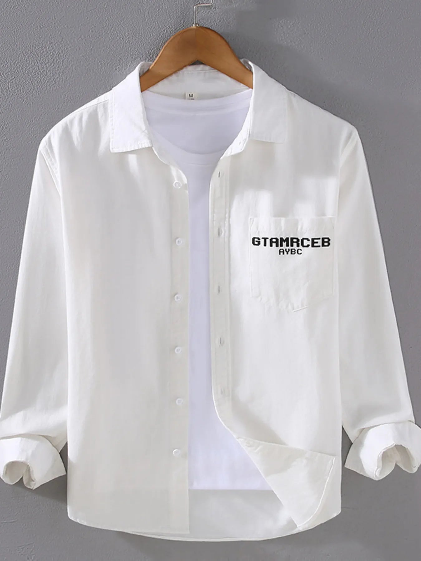 Men's Plus Size Button Up Long Sleeve Shirt