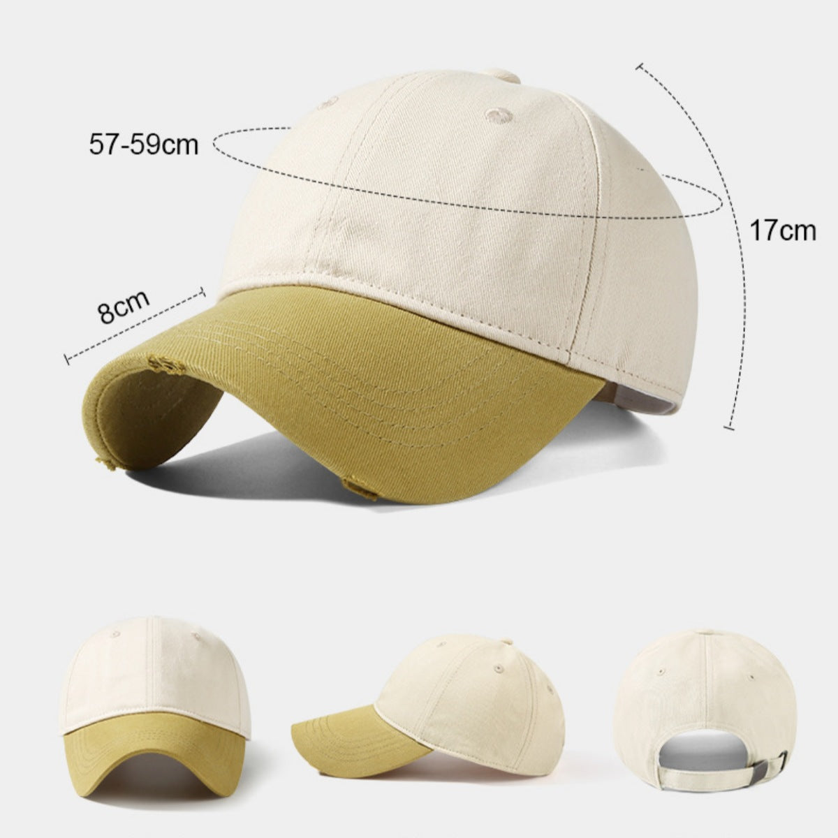 Vintage Contrast Baseball Cap