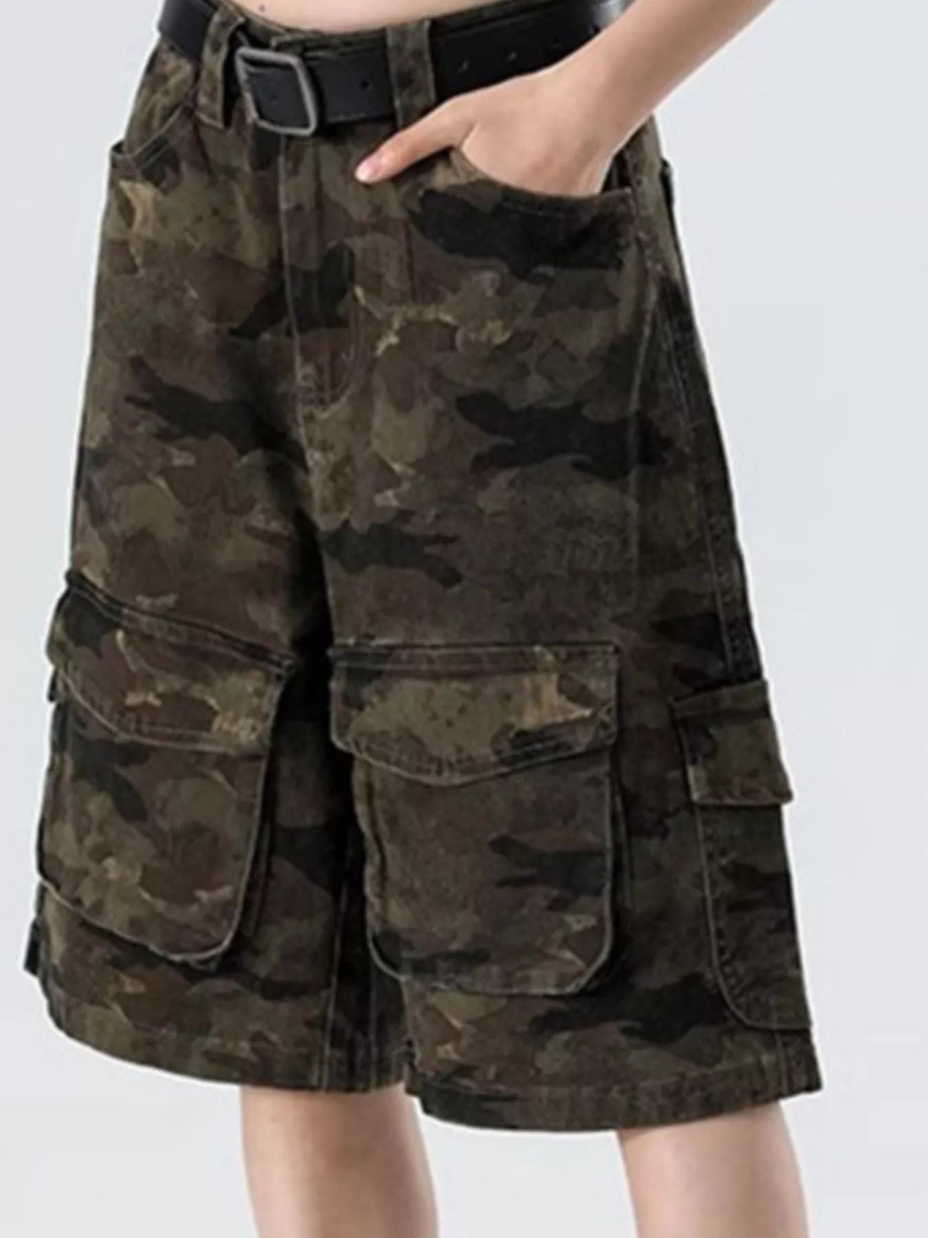 Men's Full Size Camouflage Cargo Shorts Plus Size