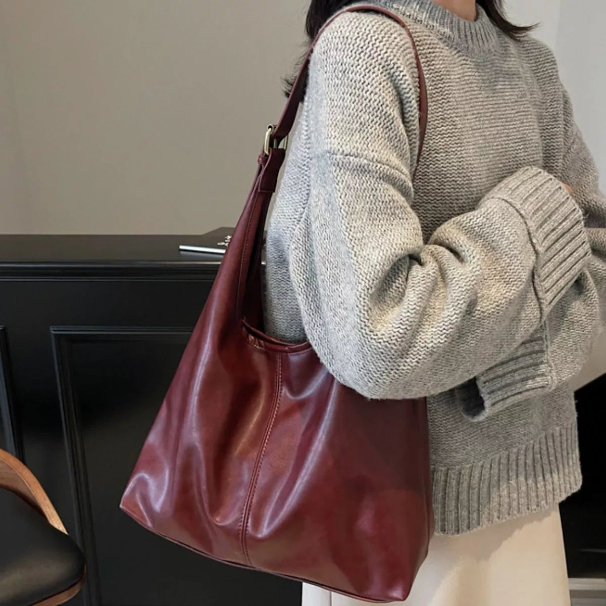 PU Leather Shoulder Bag