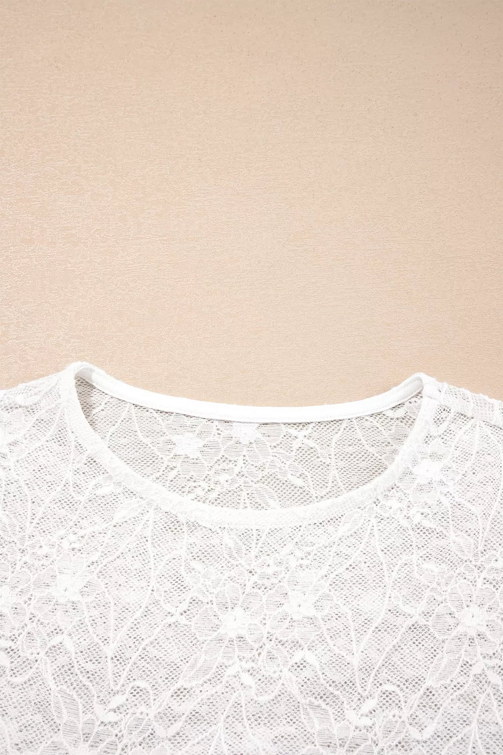 Long Sleeve Sheer Mesh Lace Top