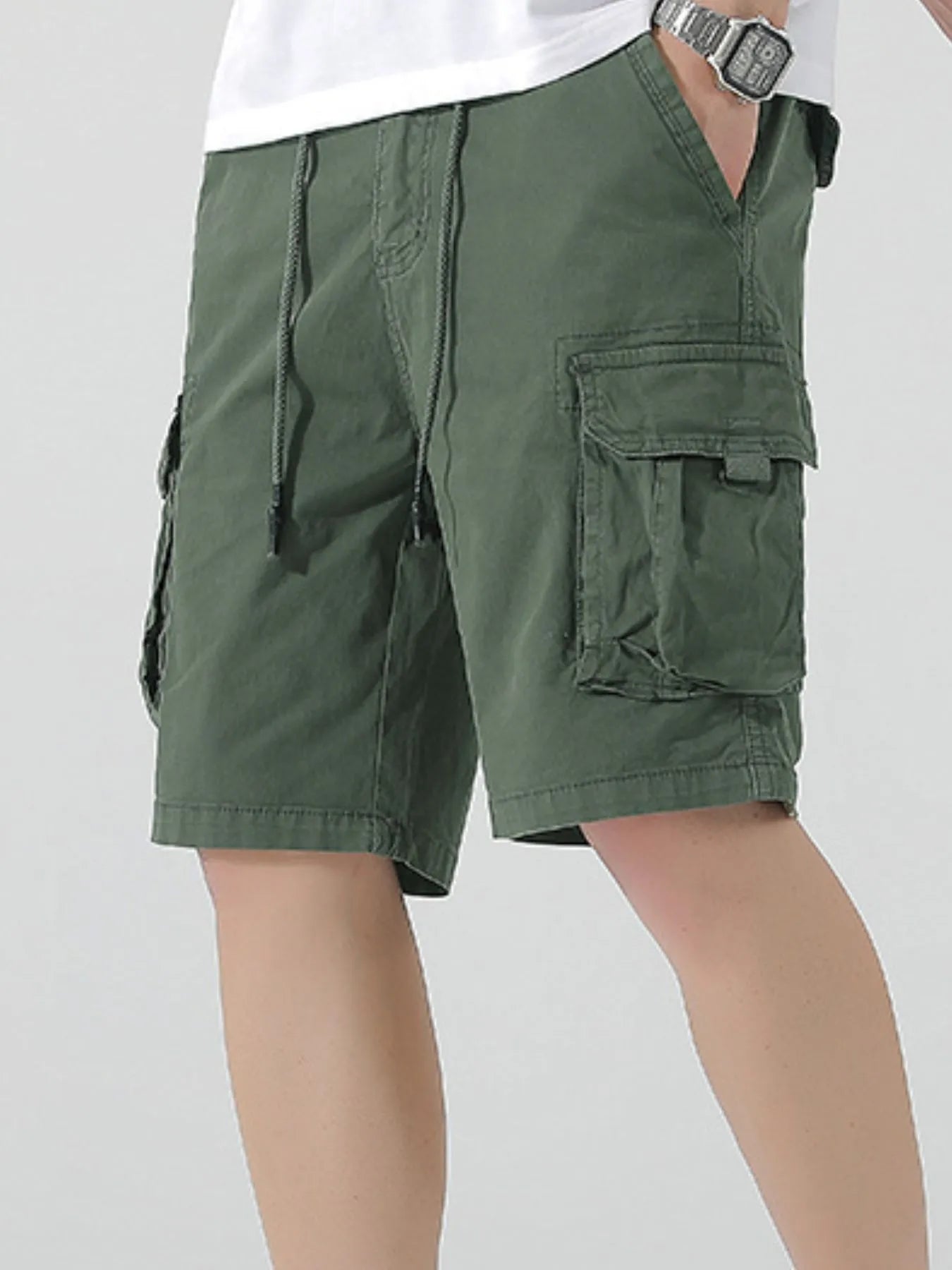 Men's Drawstring Cargo Shorts