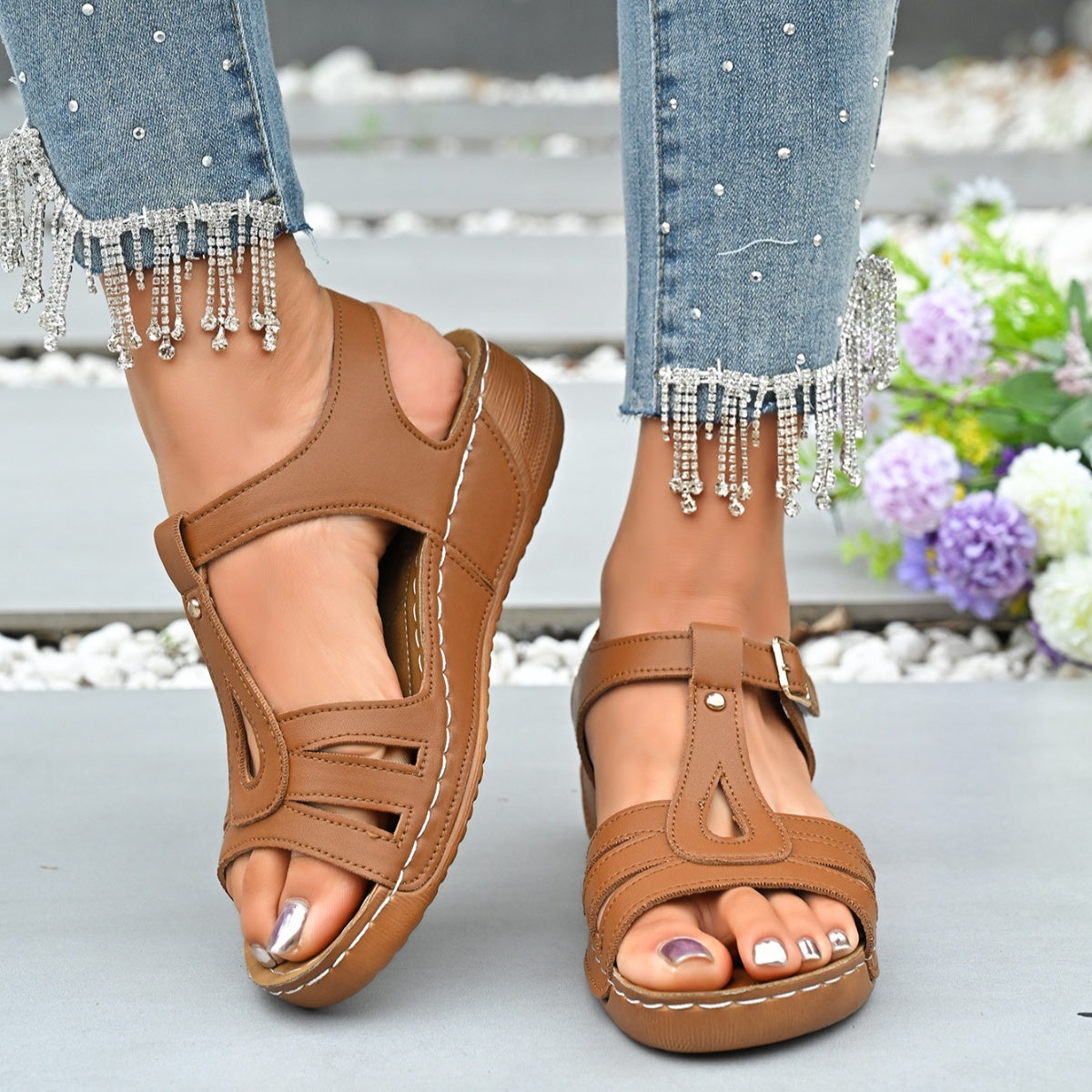 Open Toe Wedge Sandals