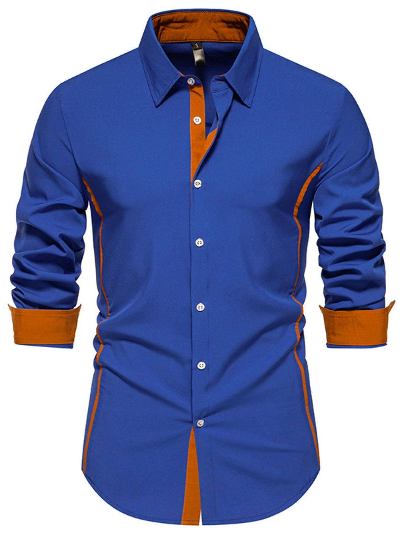 Men's Contrast Trim Button-Down Shirt