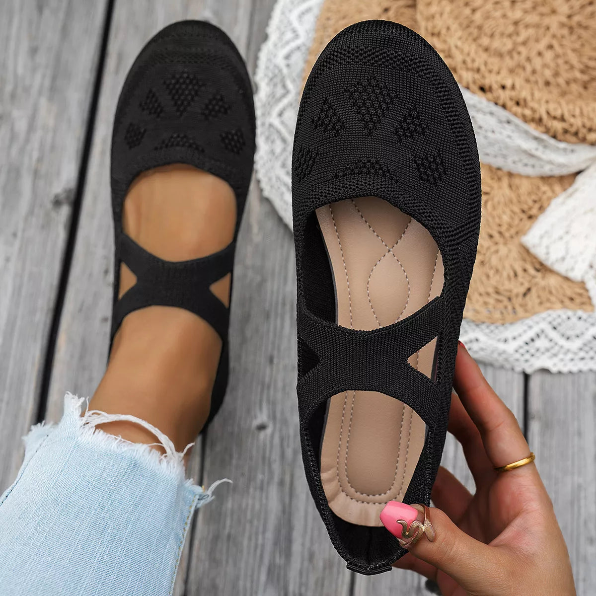 Round Toe Slip-Ons