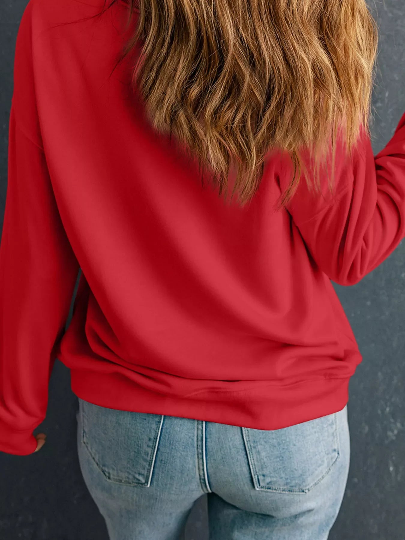 Western Patchwork Cow Drop Shoulder Sweatshirt
