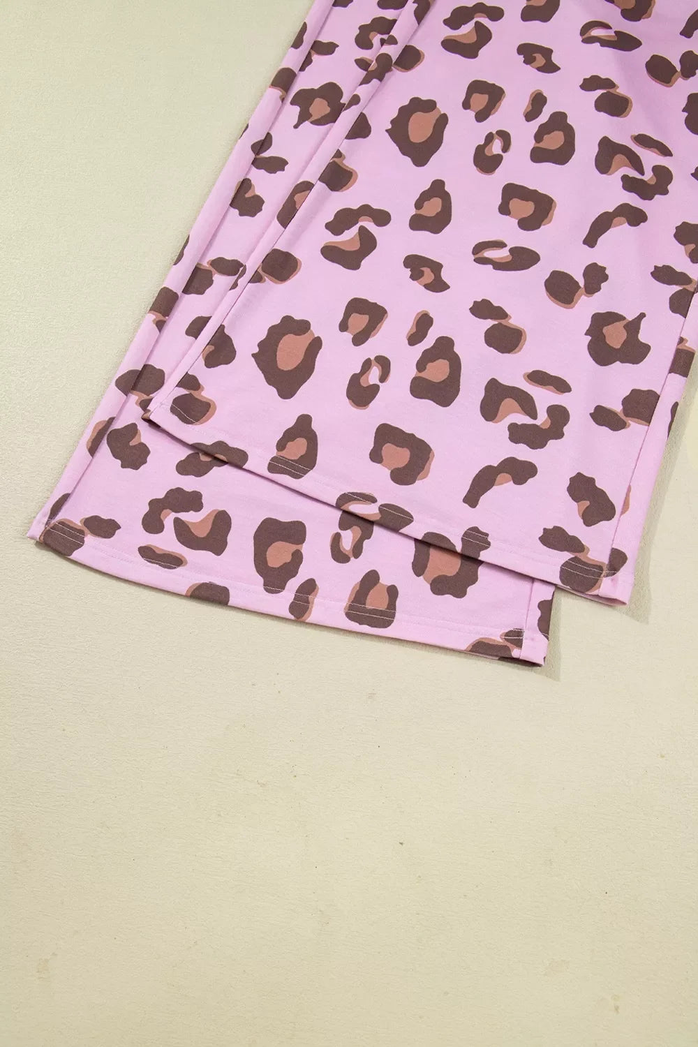 Drawstring Leopard Print Patch Pocket Loose Pants