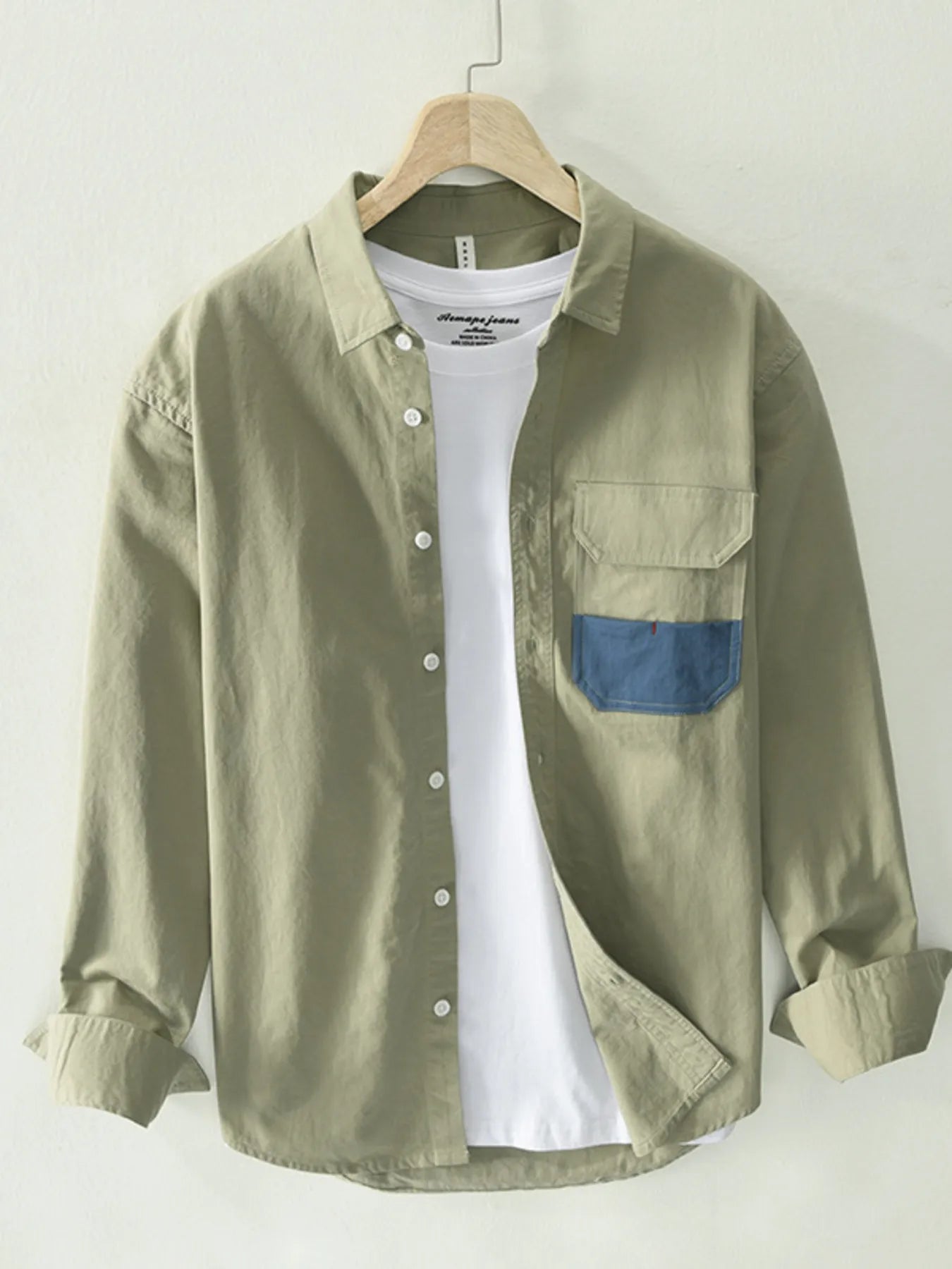 Men's Plus Size Button Up Long Sleeve Shirt