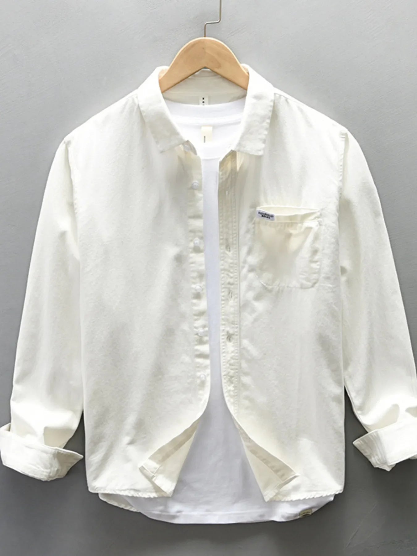 Men's Plus Size Button-Up Long Sleeve Shirt