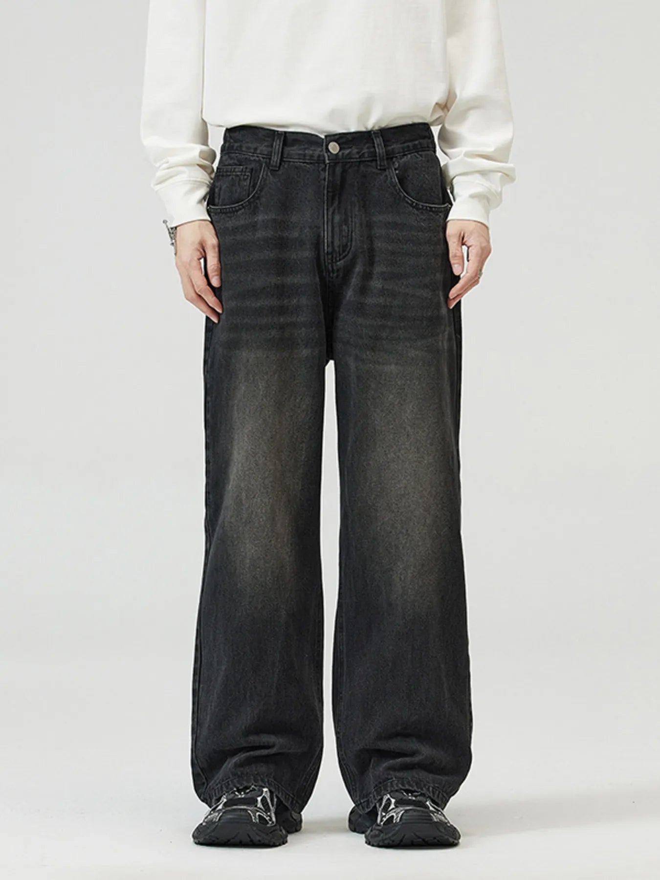 Men's Full Size Wide-Leg Jeans Plus Size