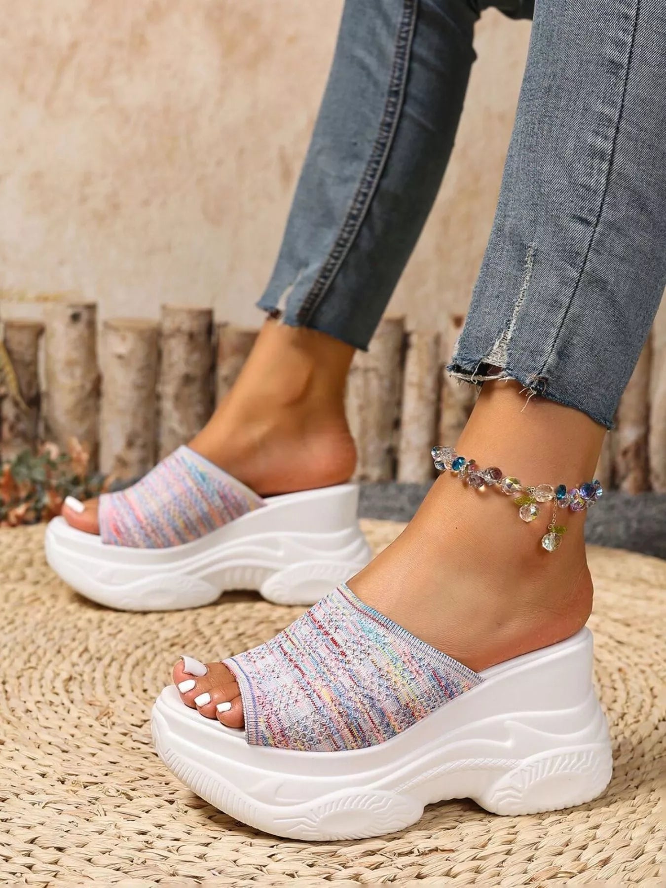 Open Toe Platform Wedge Sandals
