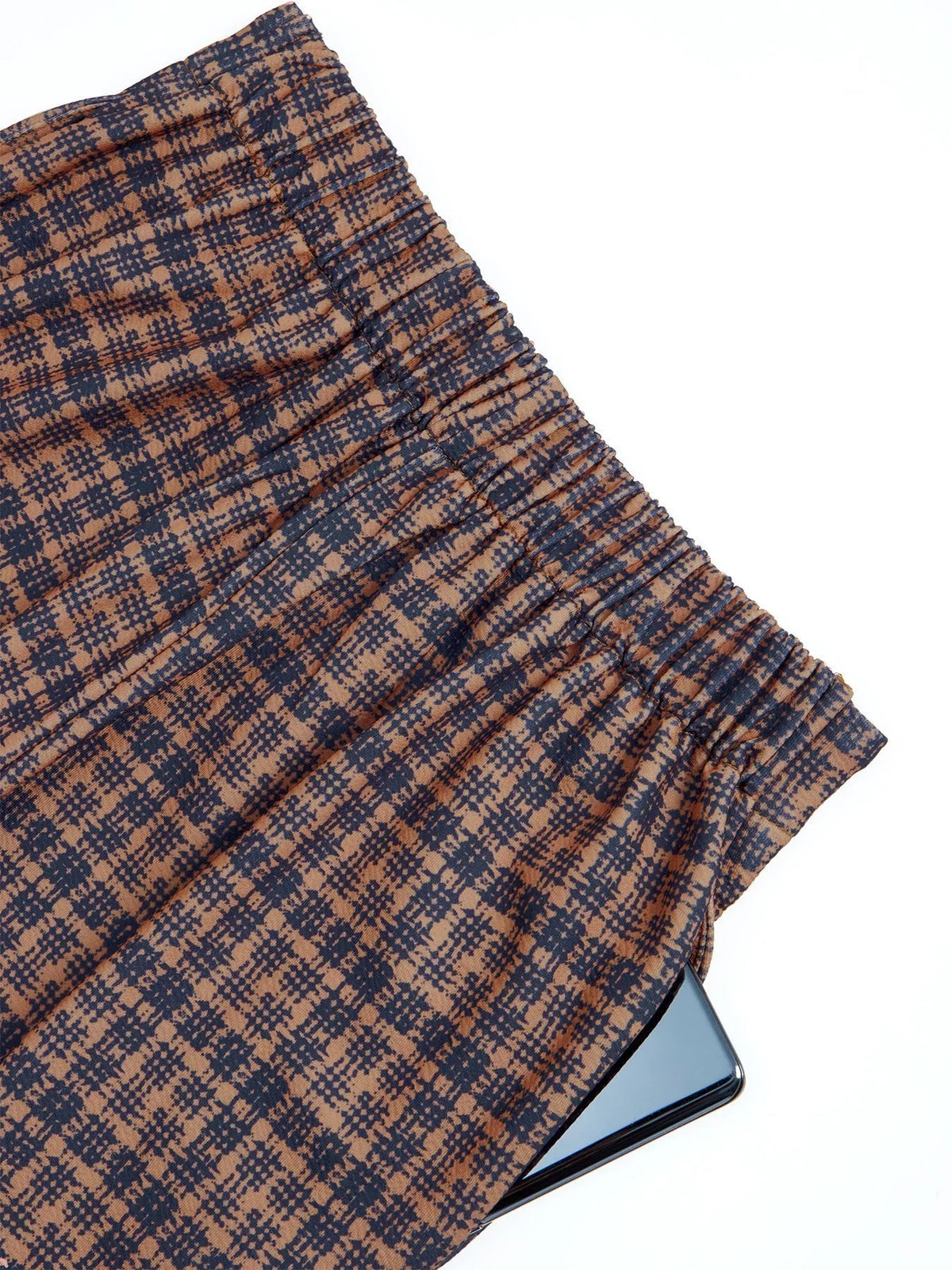 Plaid Wide-Leg Pants
