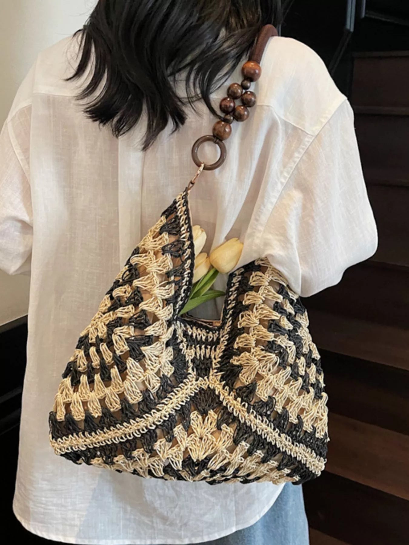 Crochet Hobo Handbag