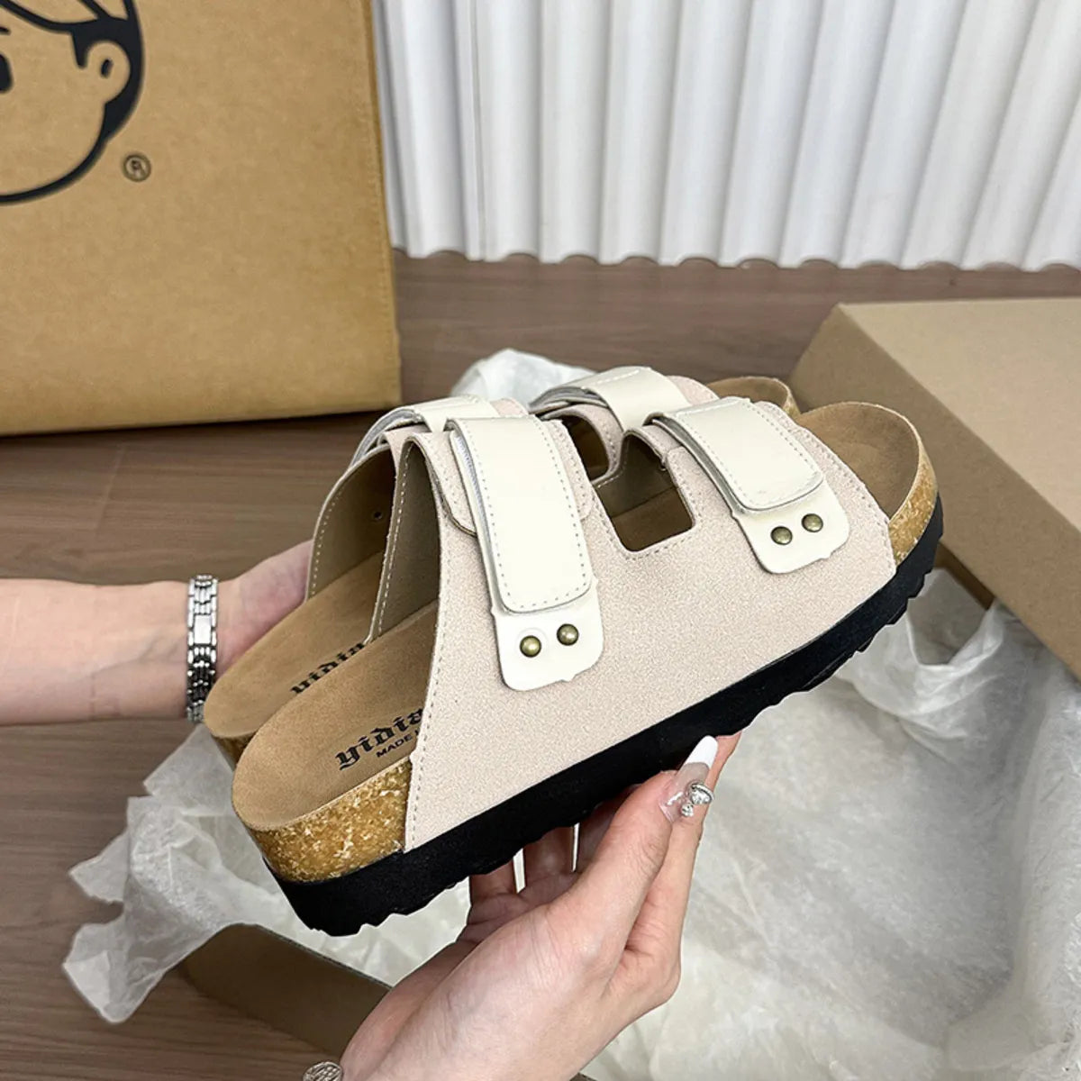 Double Buckle Platform Sandals