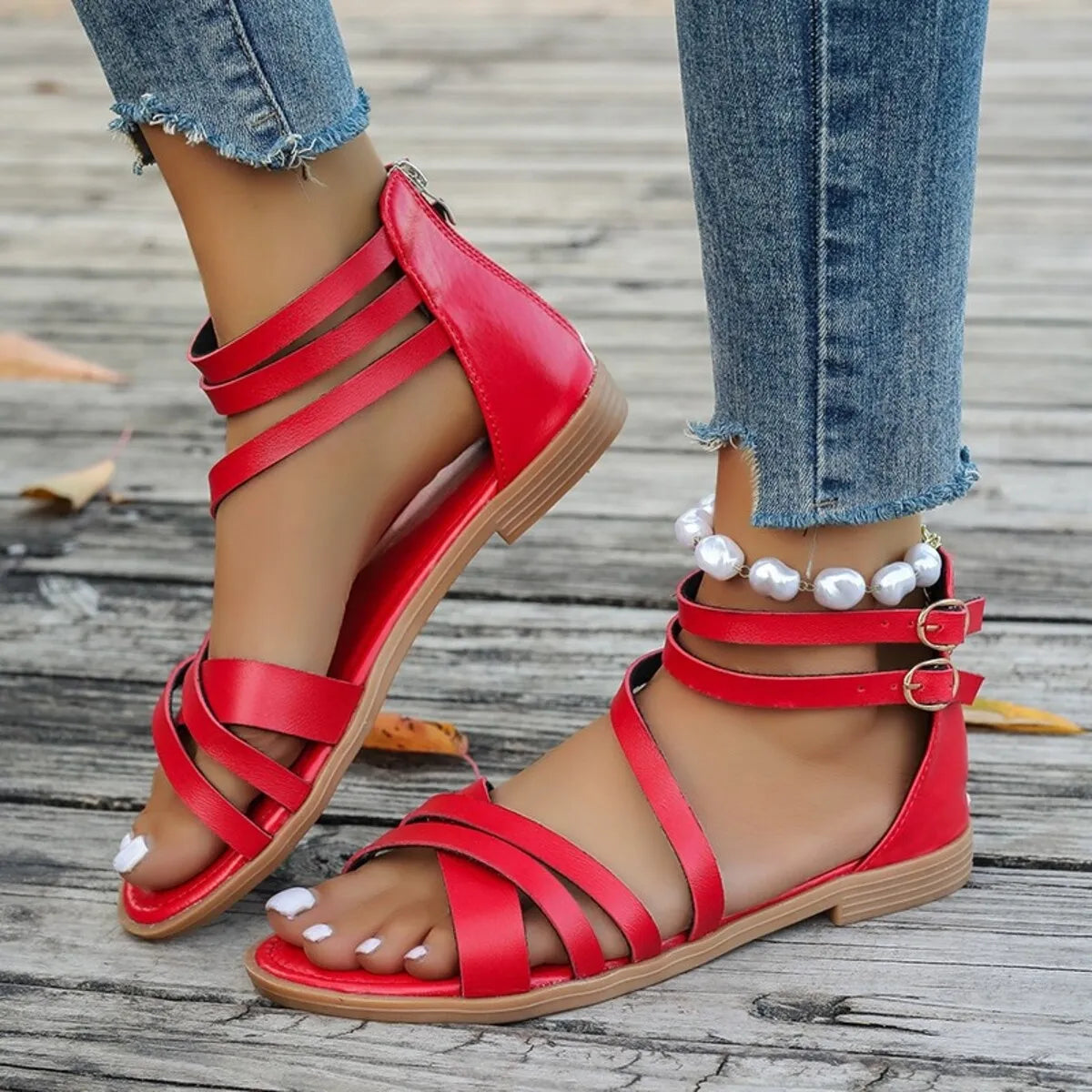 Strappy Flat Sandals
