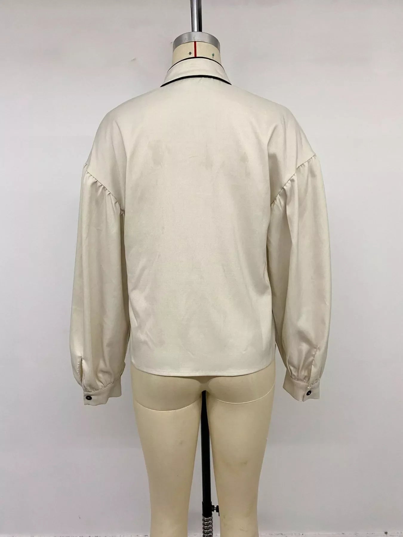 Contrast Trim Long Sleeve Shirt