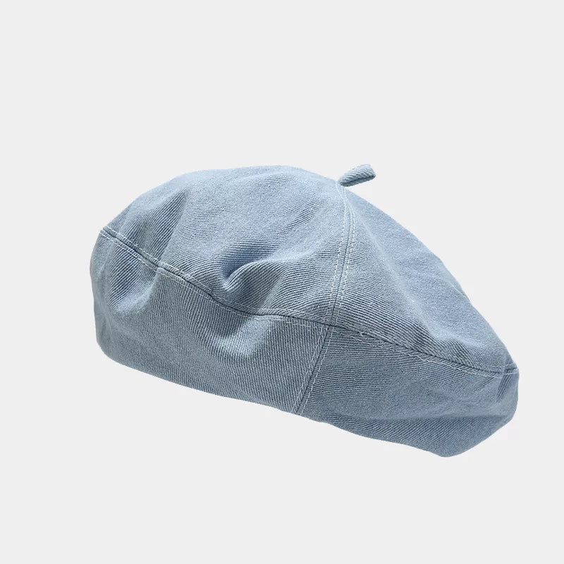 Vintage Style Denim Beret Hat