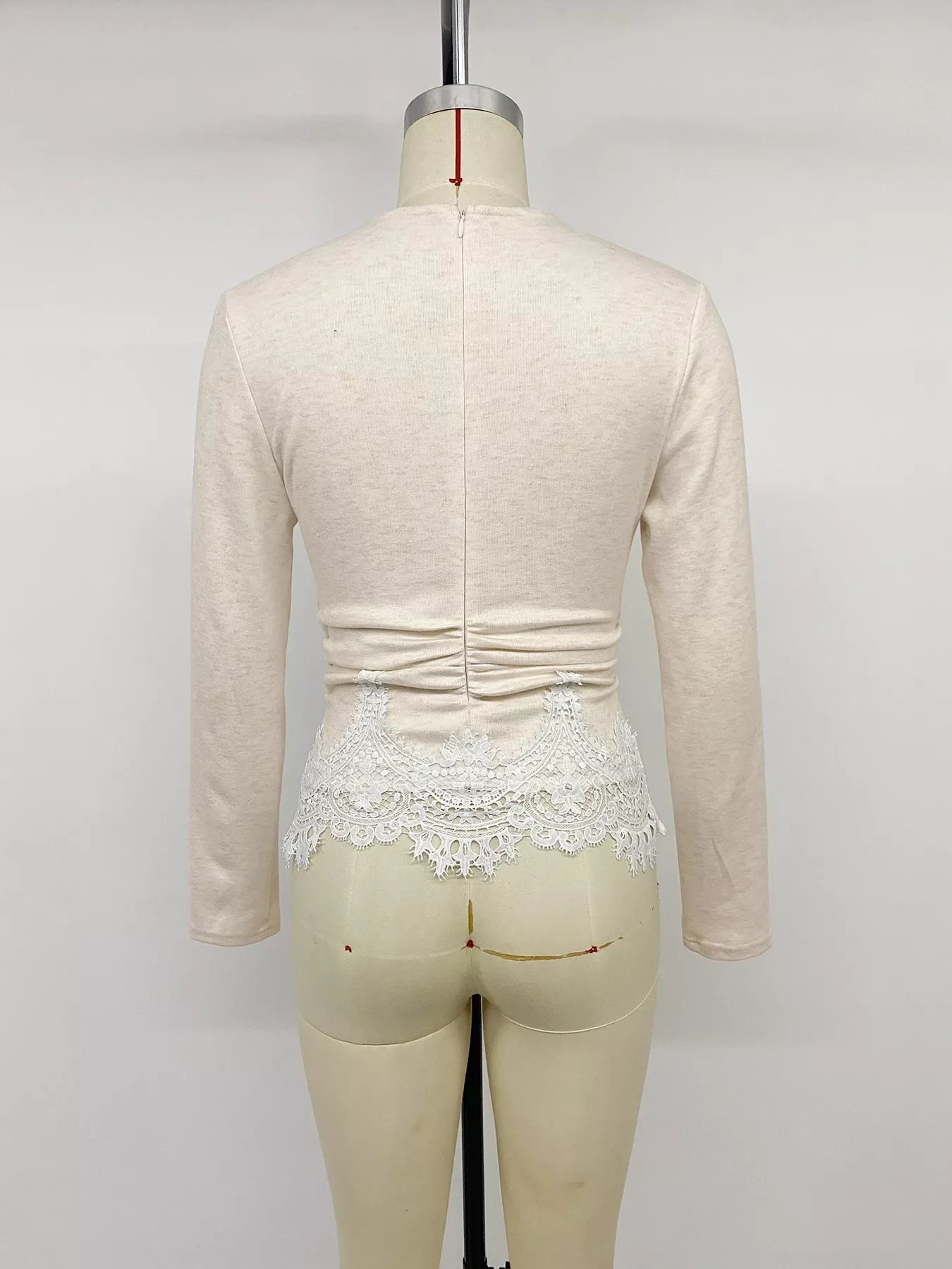 Lace Trim Long Sleeve T-Shirt