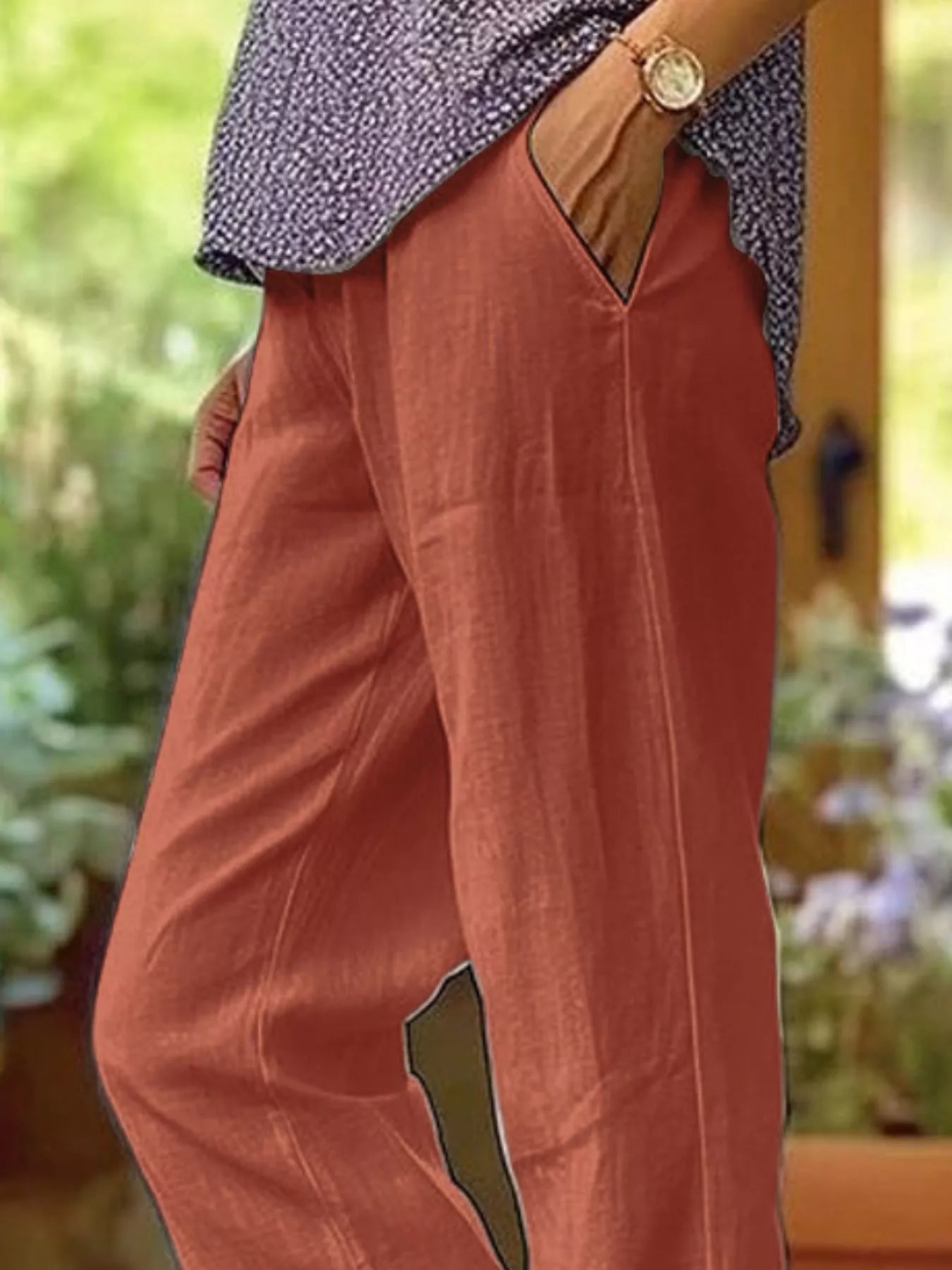 Full Size Casual Wide-Leg Pants Plus Size