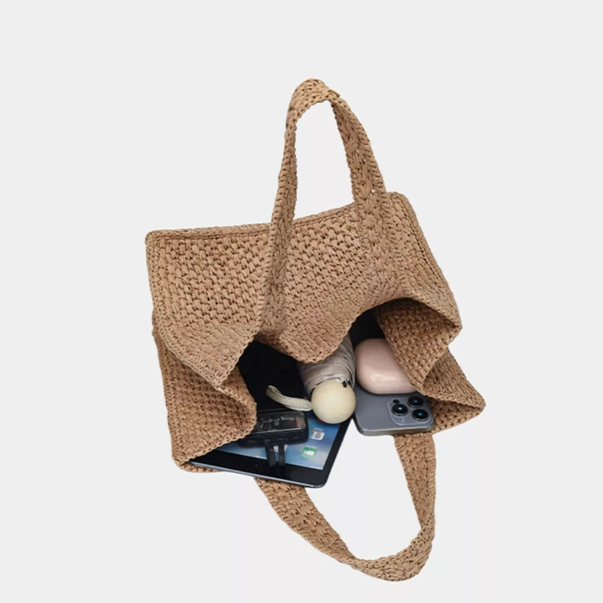 Woven Straw Handbag