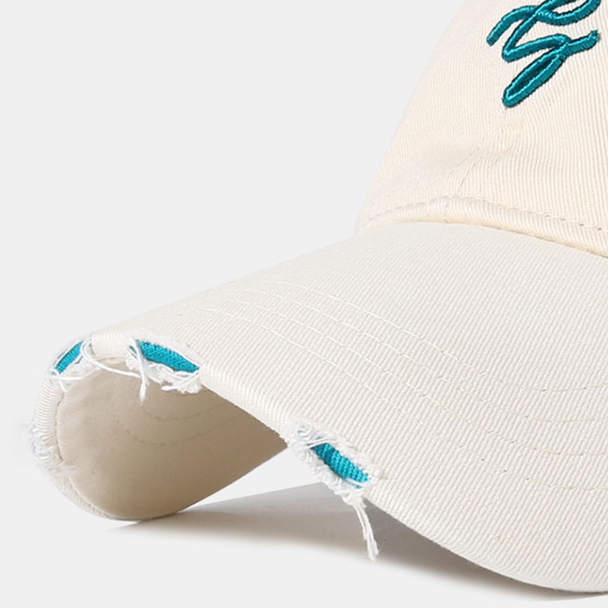 Distressed Embroidered Baseball Cap