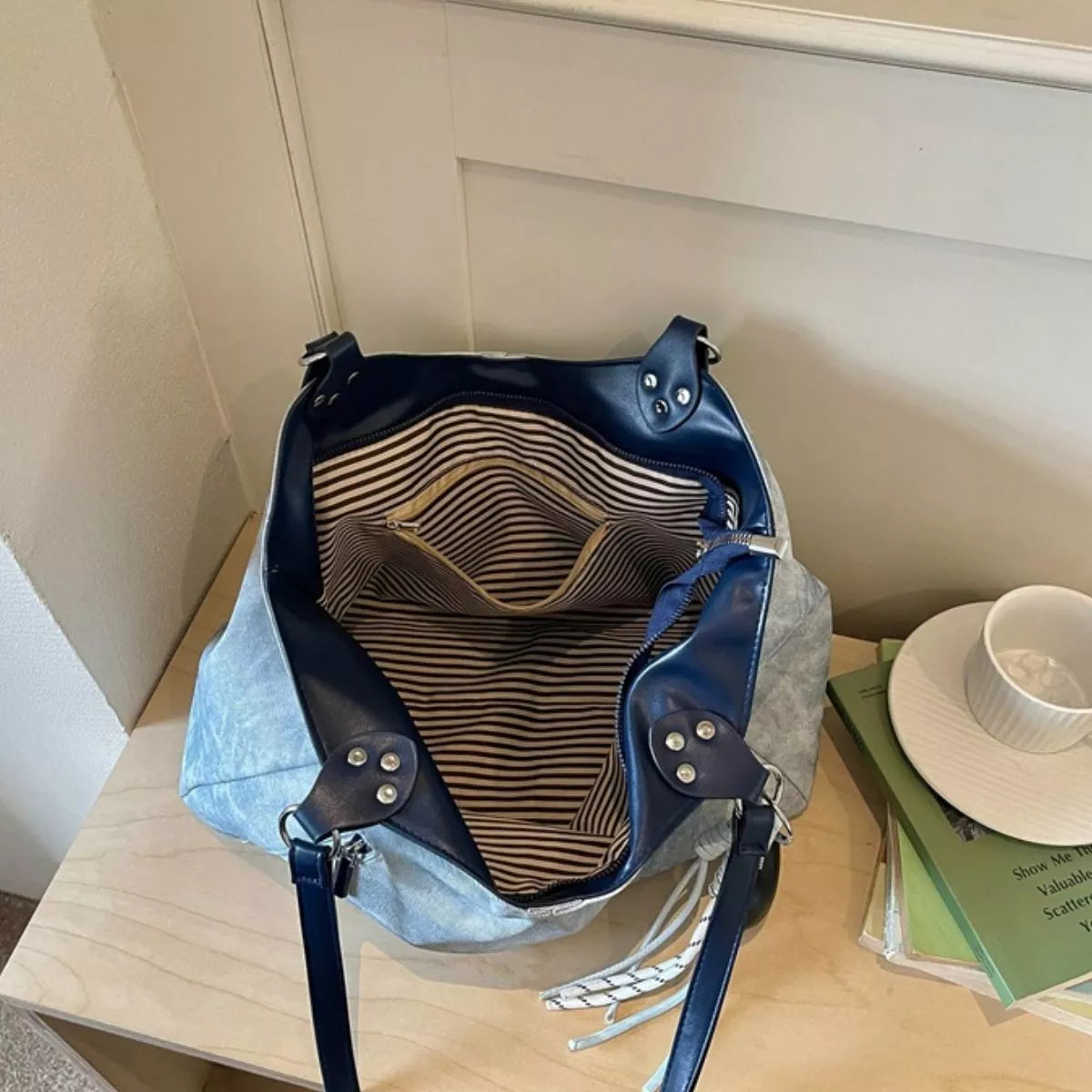 Ruched PU Leather Shoulder Bag