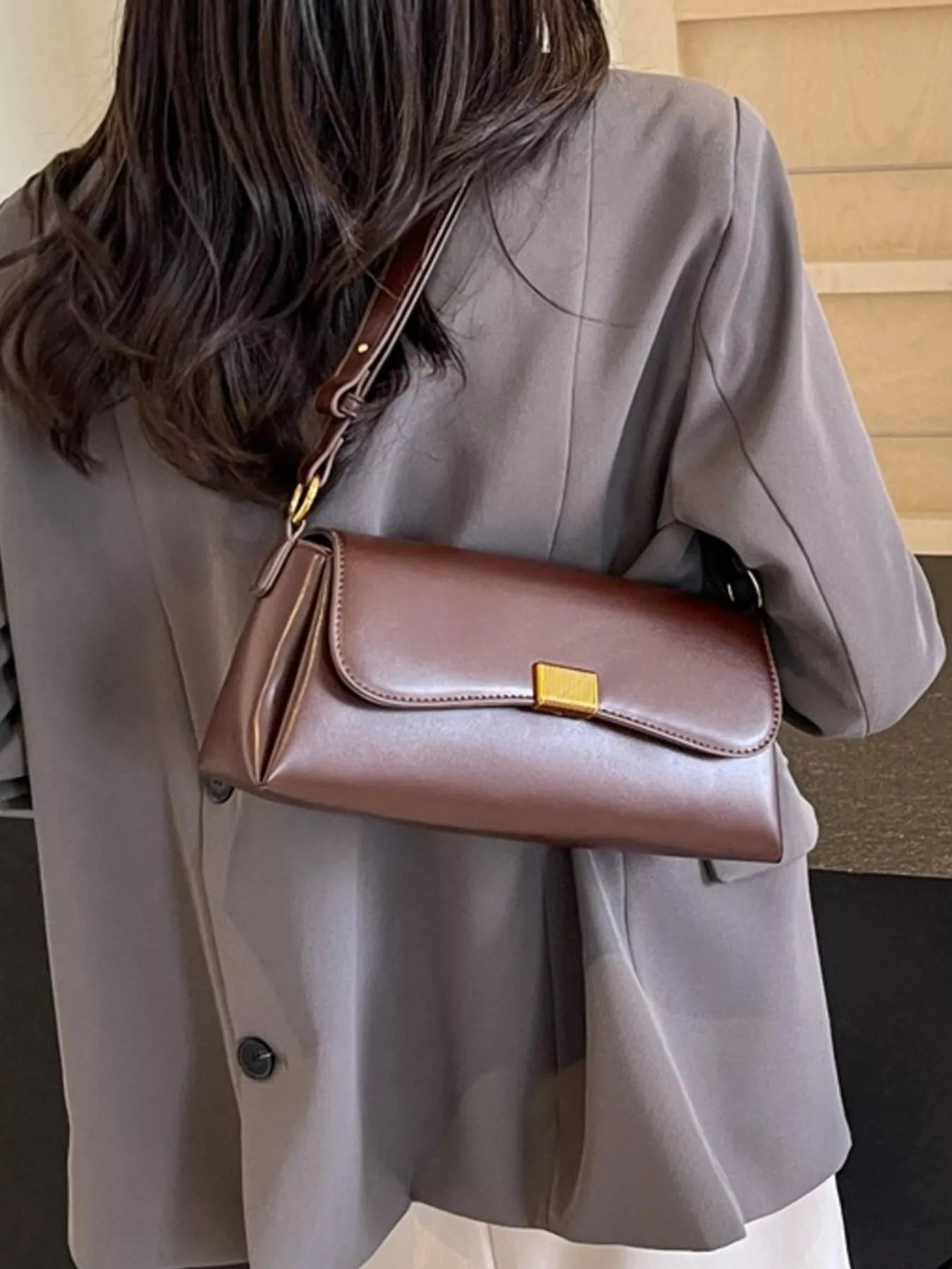 Flap Leather Shoulder Bag