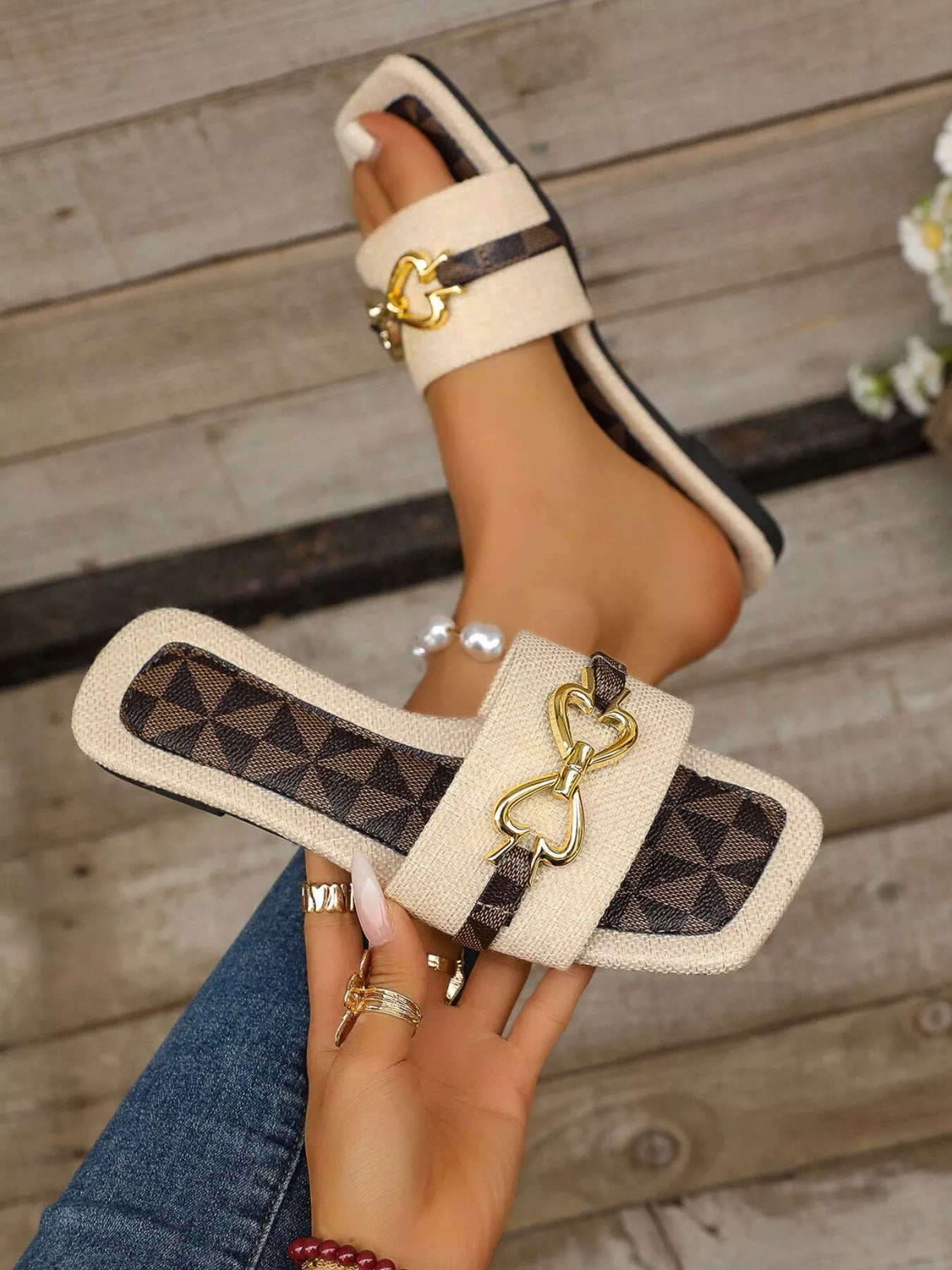 Open Toe Flats Sandals