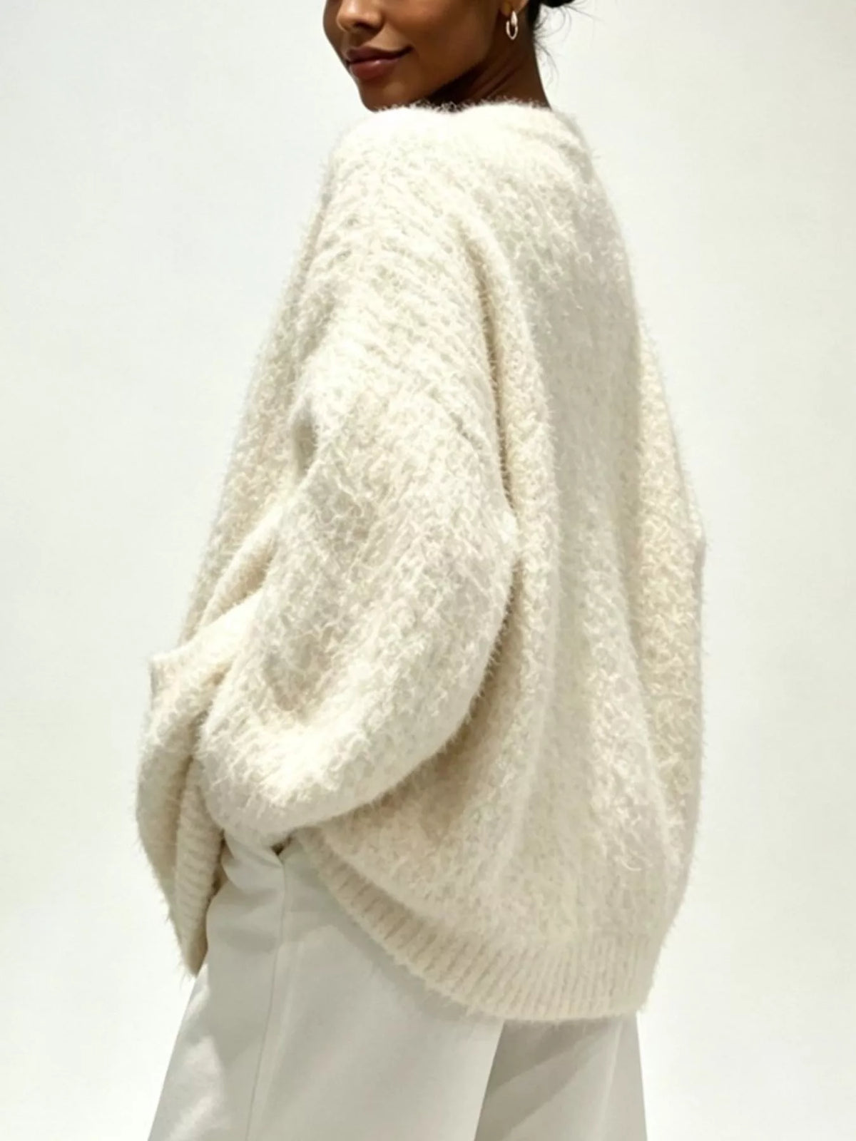 Full Size V-Neck Button-Down Cardigan Plus Size