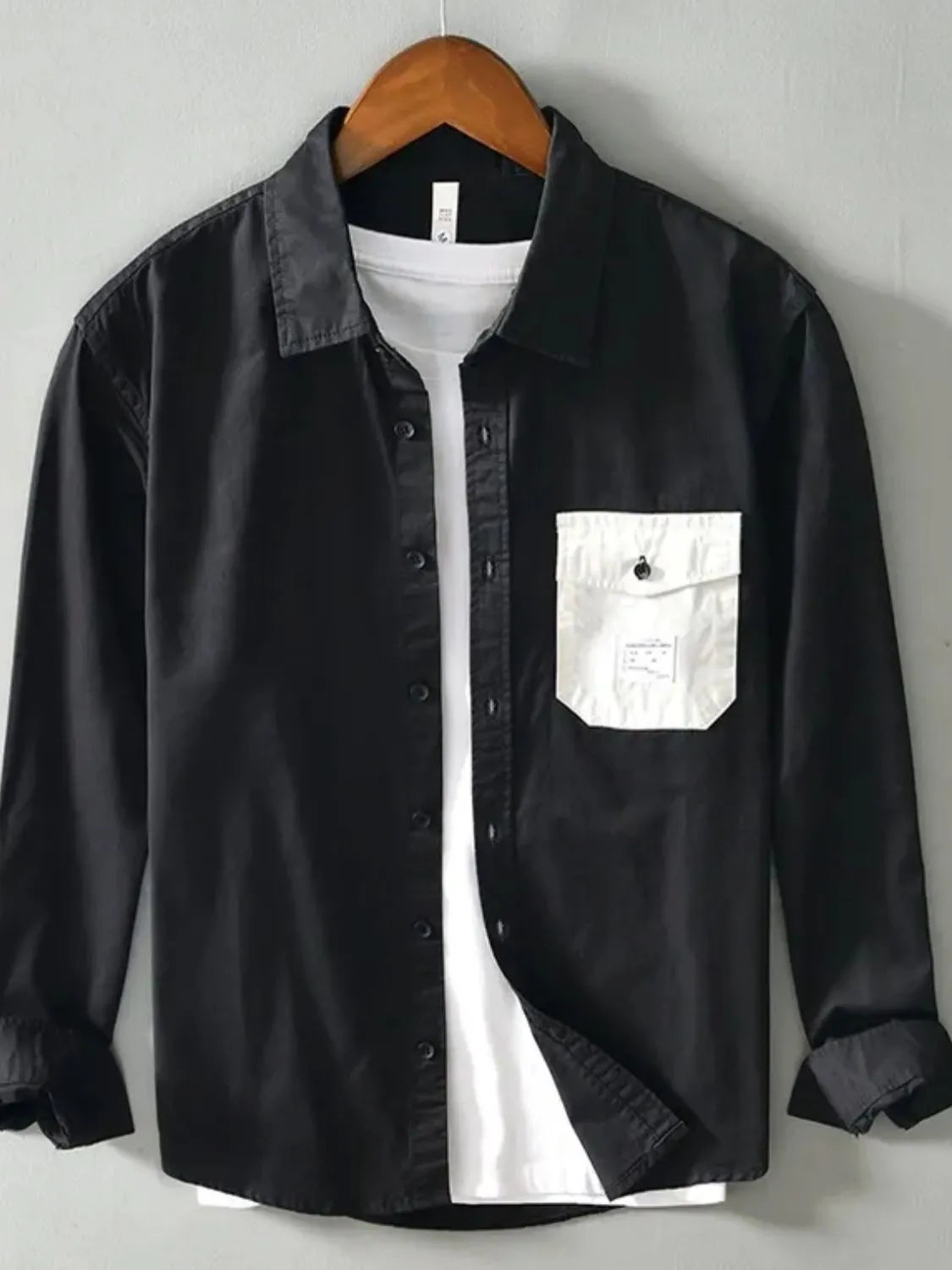 Men's Plus Size Button Up Long Sleeve Shirt