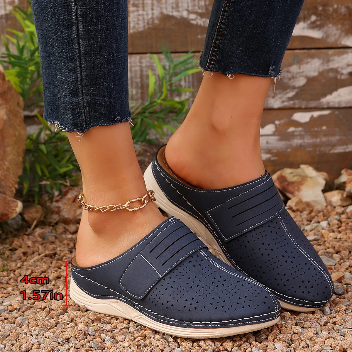 Round Toe Wedge Sandals
