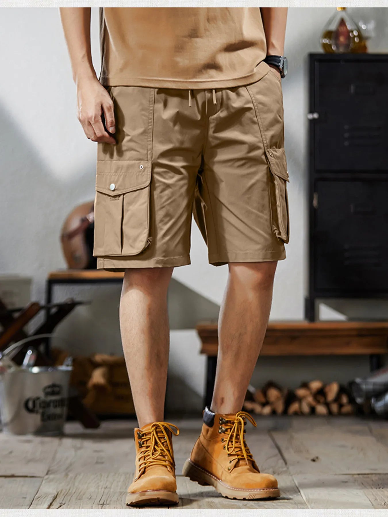 Men's Plus Size Loose Fit Cargo Shorts