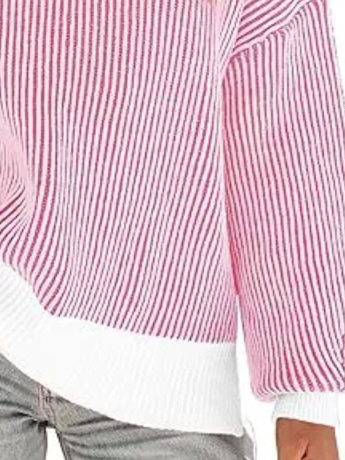 Stripe Dropped Shoulder Sweater