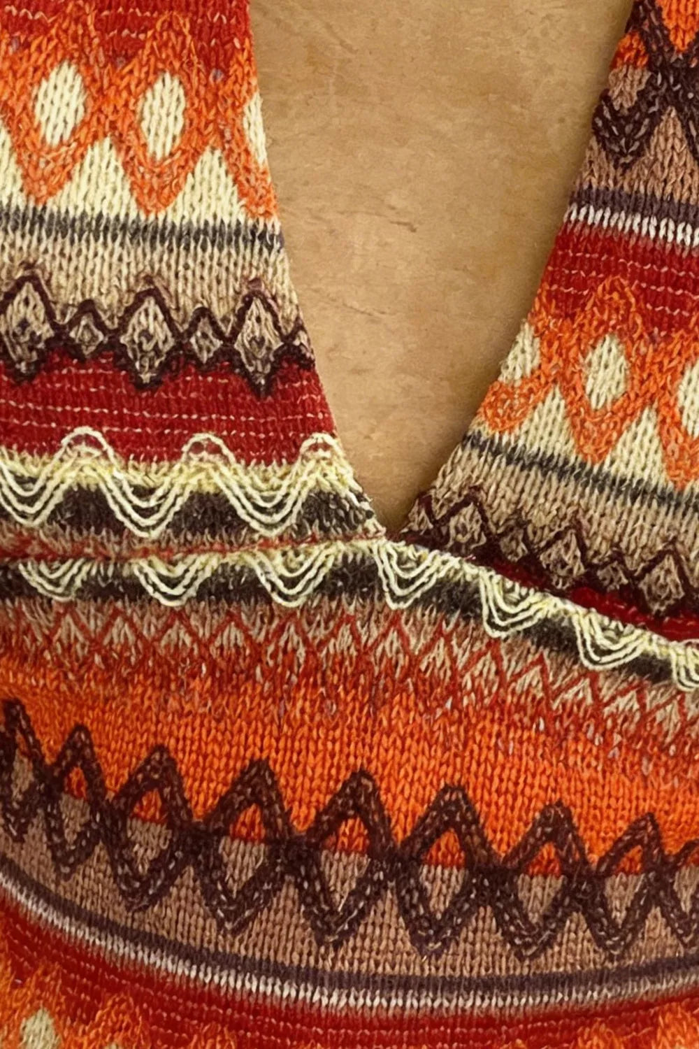 Ethnic Print Halter Neck Cami