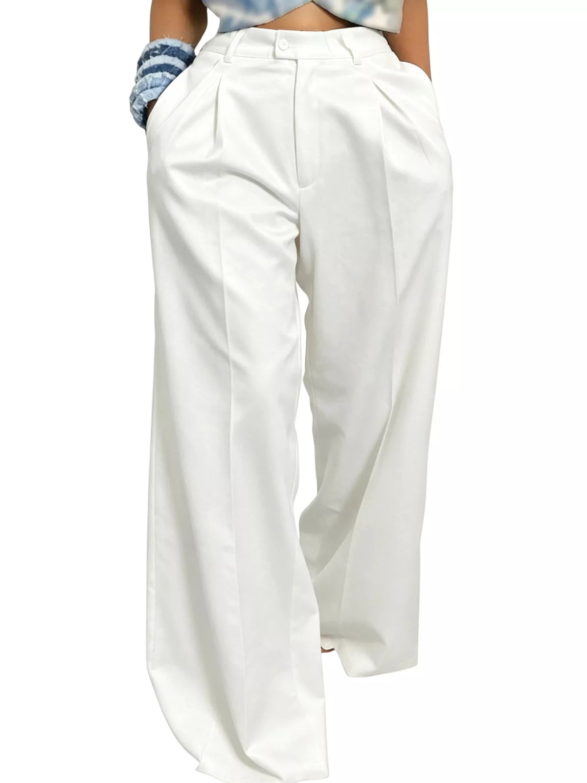 Wide Leg Pleated Pants
