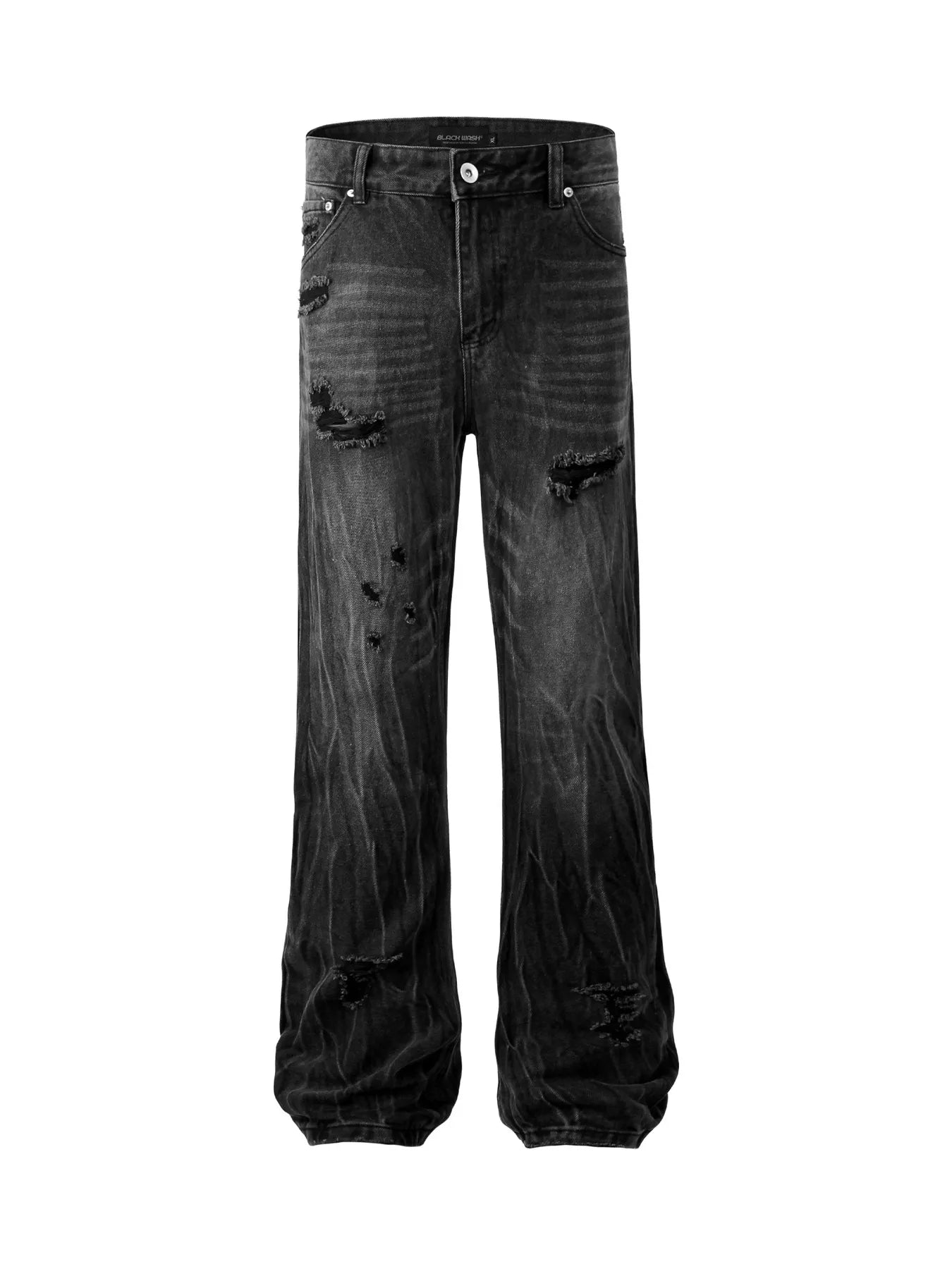 Men's Distressed Wide Leg Jeans