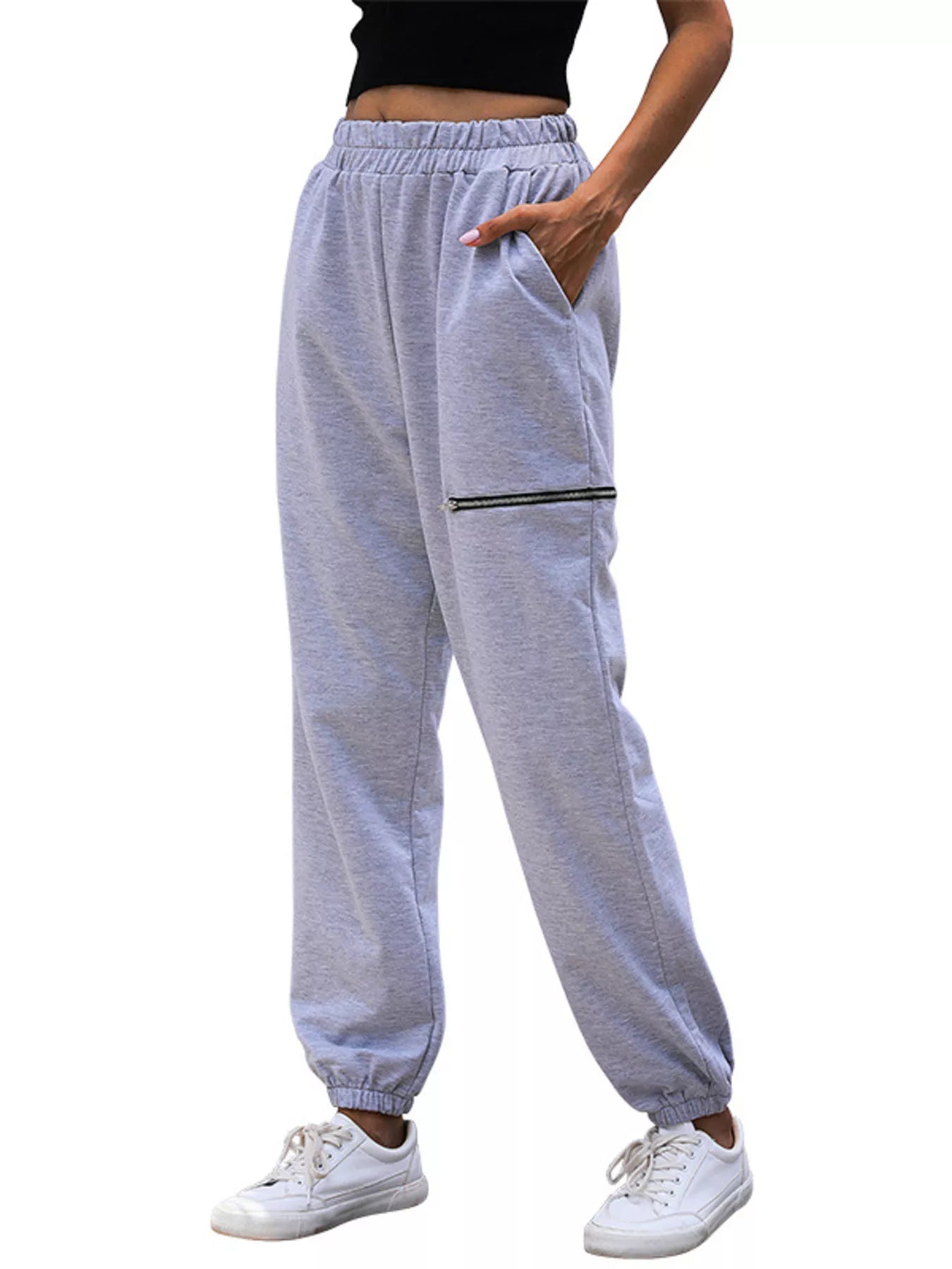 Casual High Waist Cutout Joggers
