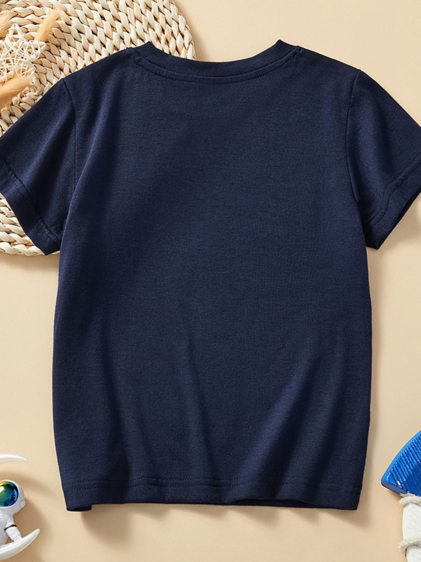 Children's Dinosaur Print Crew Neck Short Sleeve T-Shirt