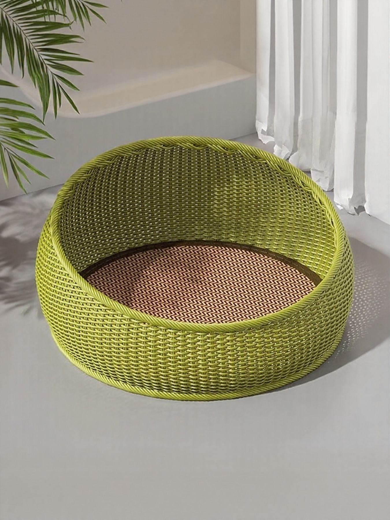 Round Woven Rattan Pet Nest