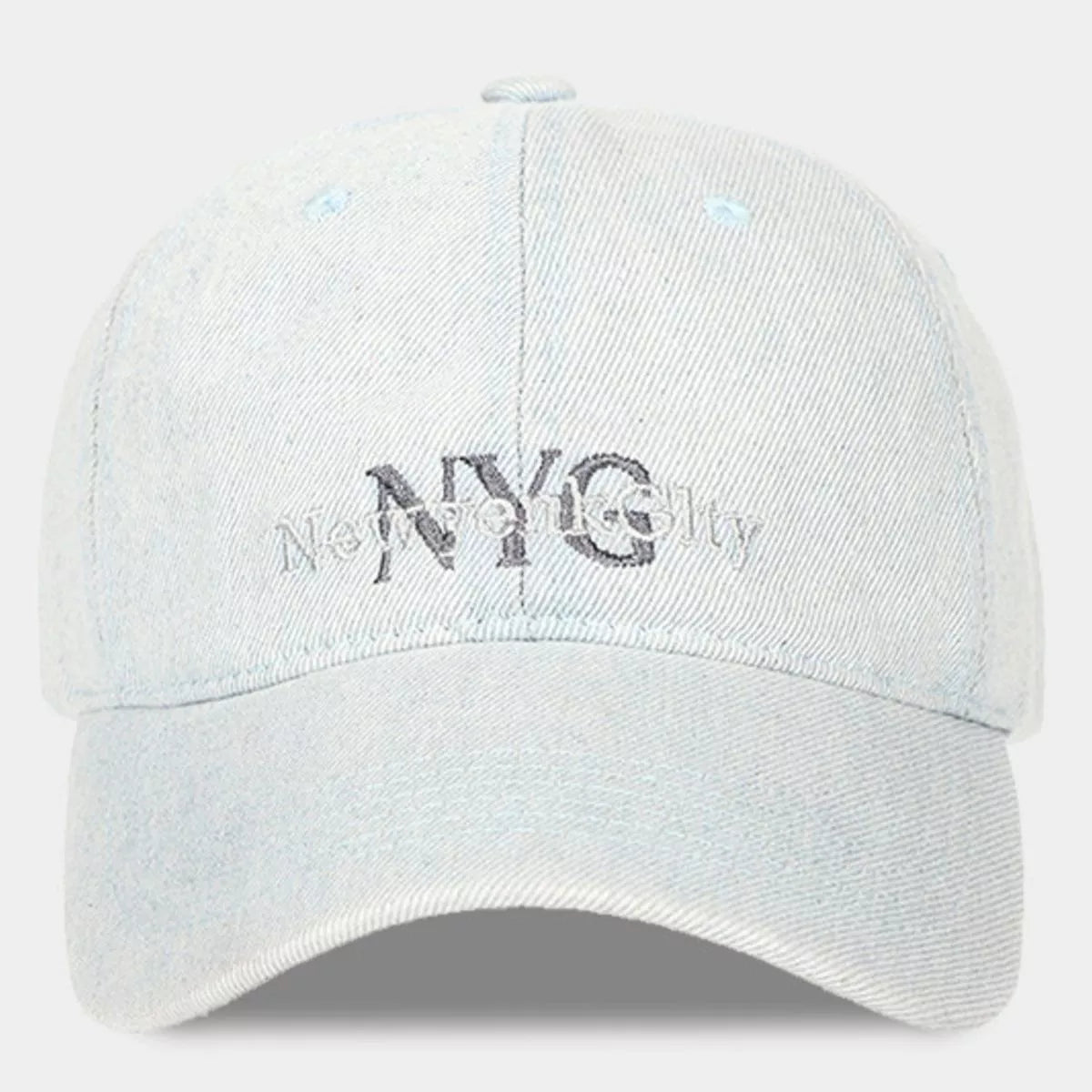 New York City Embroidered Denim Baseball Cap