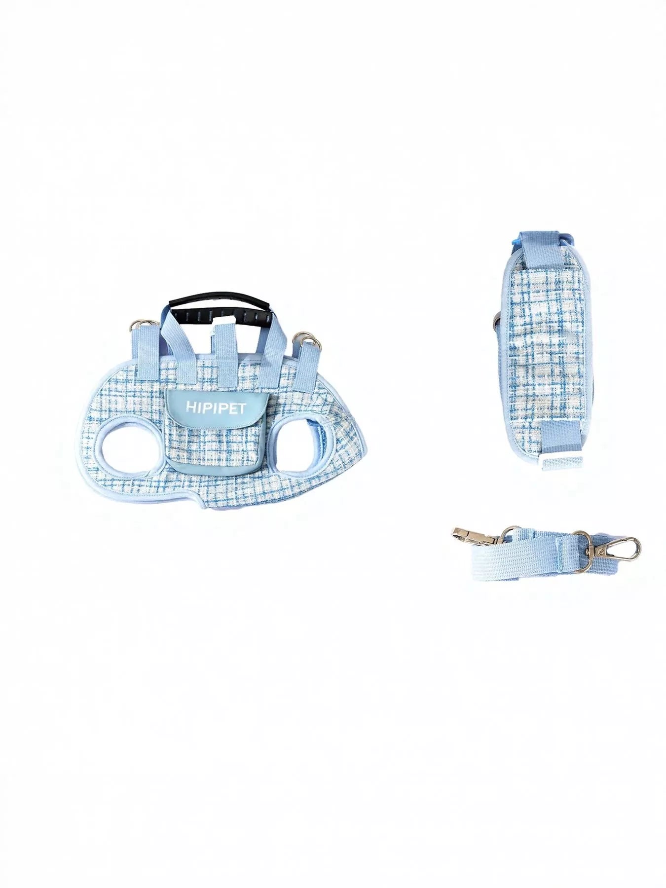 Plaid Pet Harness and Leash Set