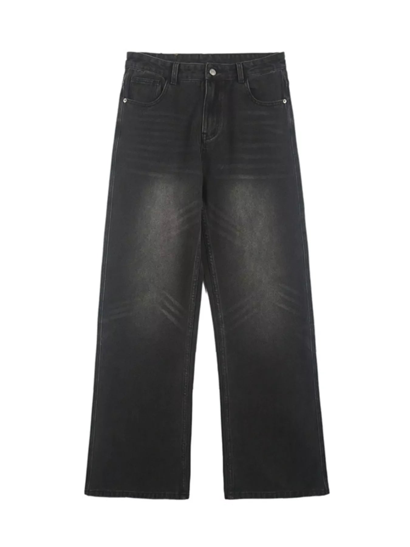 Men's Full Size Wide Leg Washed Jeans Plus Size
